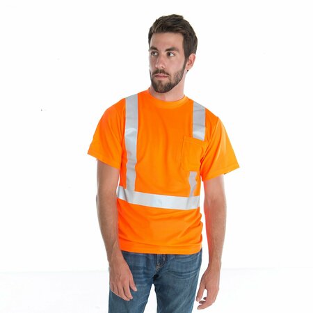 CORDOVA COR-BRITE Short Sleeve Shirts, Orange, 5XL V4105XL